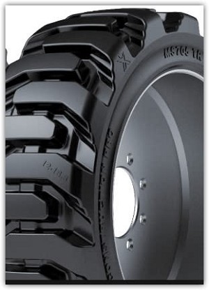 14-17.5 Maxam MS705 Solid Skid Steer Tire & Wheel Assembly (Left)